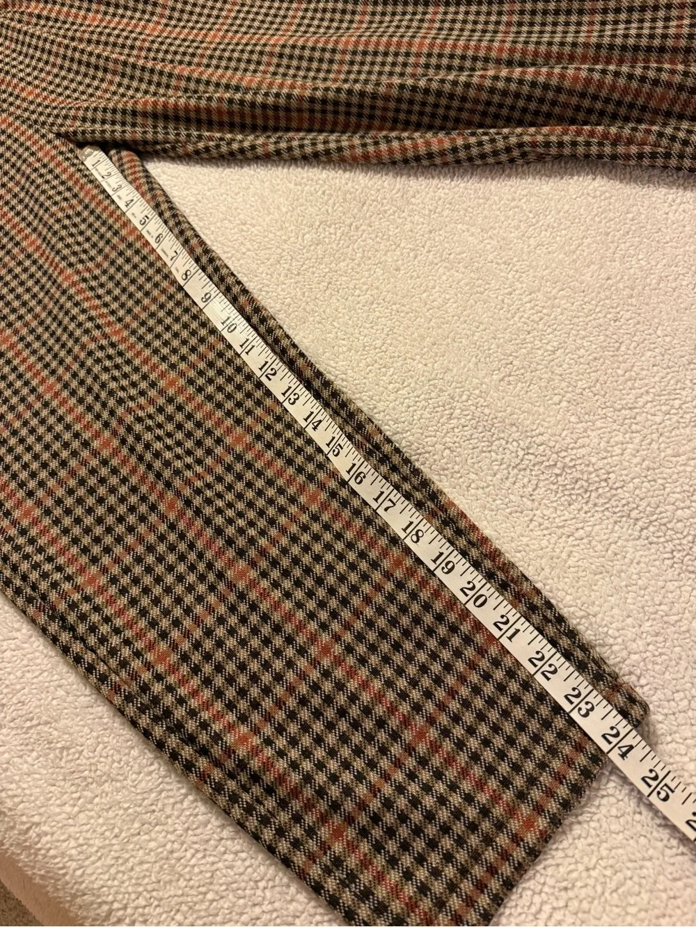 Free People Brown Posey Plaid Pants High Rise Pleated Tapered Leg Trousers Boho